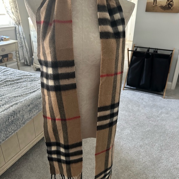 Burberry Accessories - Burberry Tan and Black Checkered Scarf